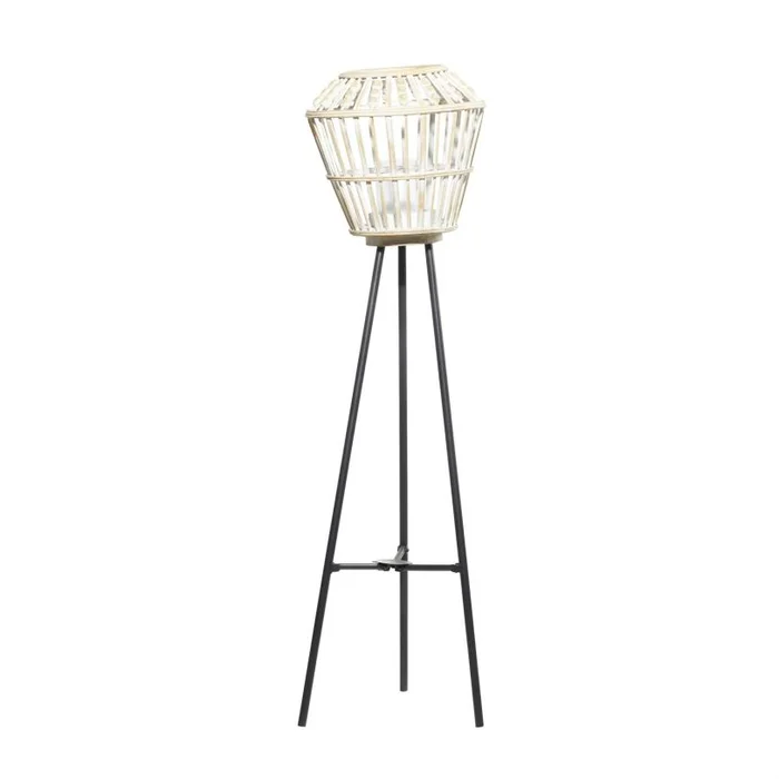 UMA White Metal Candle Lantern, 11″ x 11″ x 40″ | 54691 CLOSEOUT