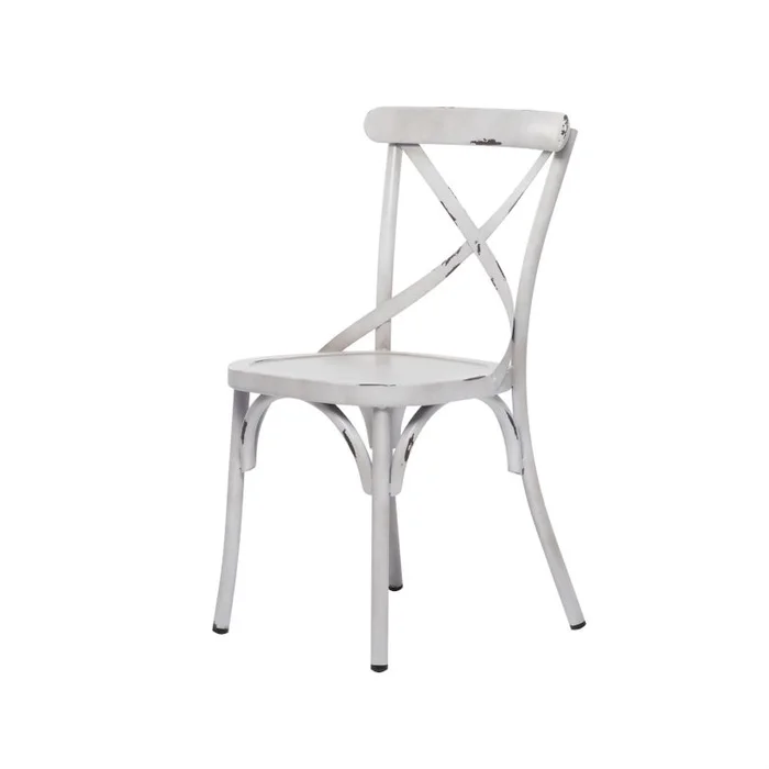 UMA White Metal Outdoor Dining Chair, | 33273 CLOSEOUT
