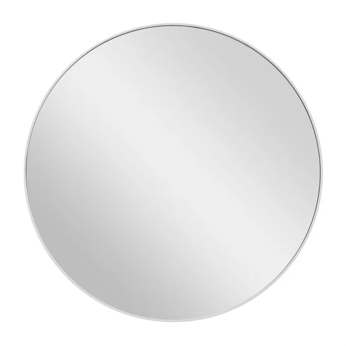 UMA White Wooden Room Wall Mirror with Thin Frame, 30″ x 1″ x 30″ | 98570 CLOSEOUT