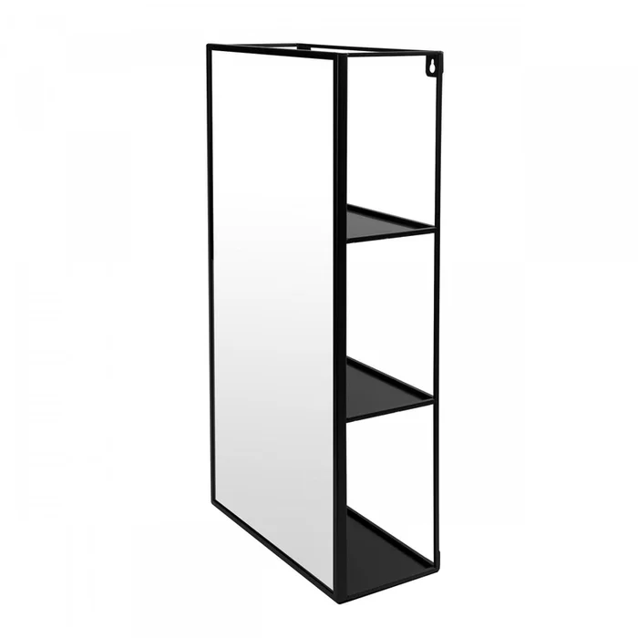 Umbra Cubiko Wall Mirror and Storage Unit – Black|Meuble de rangement mural Cubiko de Umbra avec miroir – noir