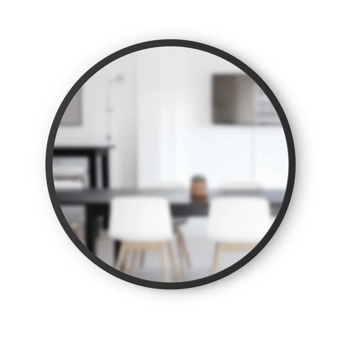 Umbra Hub Decorative Round 24 x 24 Wall Mirror – Black|Miroir mural rond dcoratif Hub de Umbra de 24po x 24po – noir