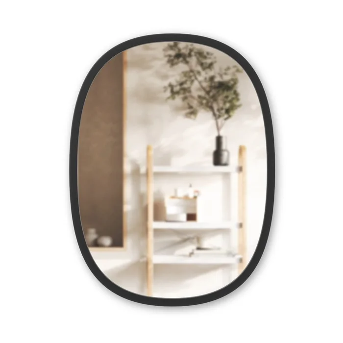 Umbra Hub Oval 24 x 18 Wall Mirror – Black|Miroir mural ovale Hub de Umbra de 24po x 18po – noir