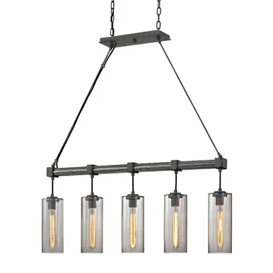 Union Square Five Light Island Pendant in Graphite (67|F5915)