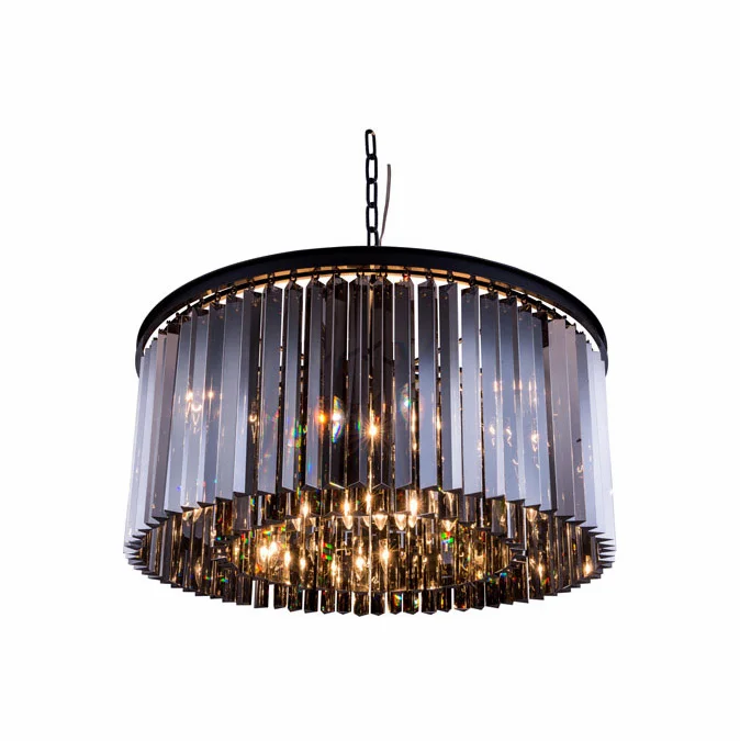 Urban Classic 1208D31MB-SS-RC Sydney Matte Black 31.5″ Drum Hanging Pendant Light