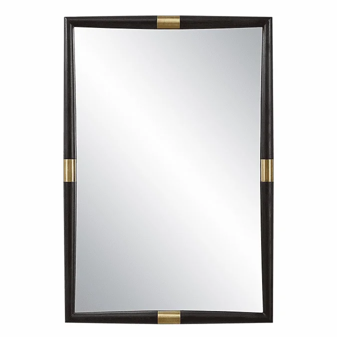 Uttermost 08217 Larkin Modern Dark Oak Wall Mirror