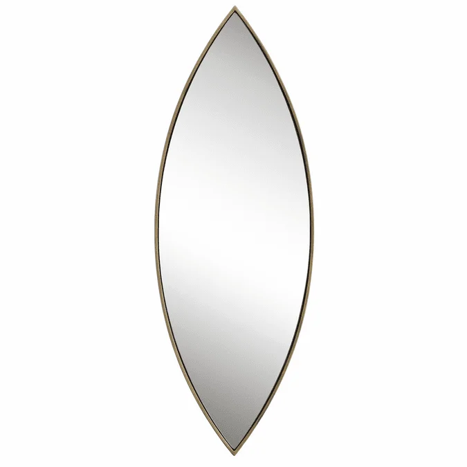Uttermost 09915 Ellipse Modern Antiqued Golden Bronze Wall Mirror