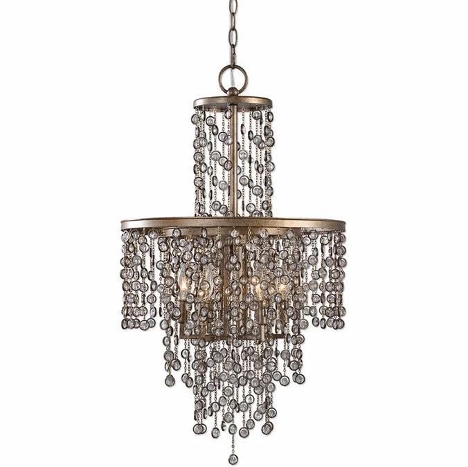 Uttermost 21288 Valka Silver Swedish Iron Drop Ceiling Lighting