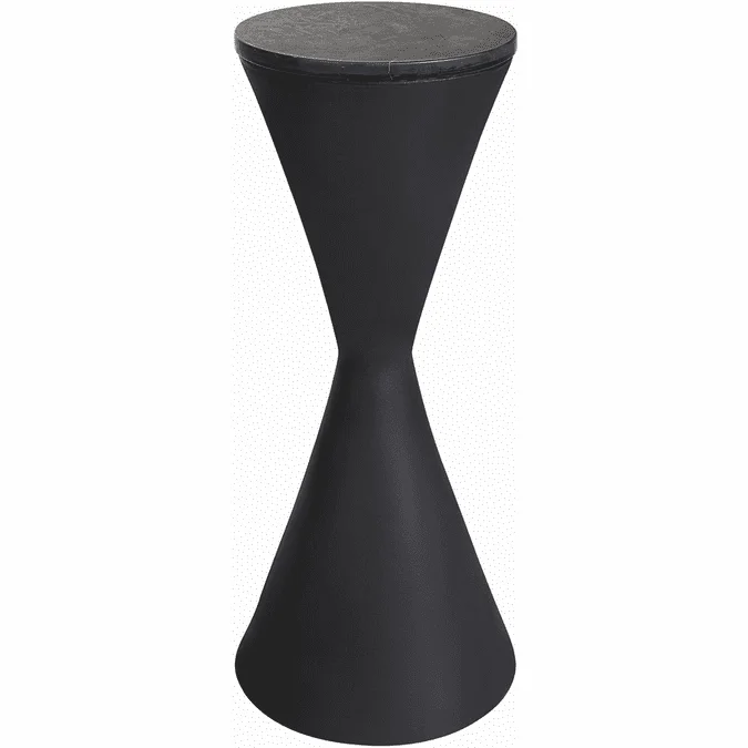 Uttermost 22889 Time’s Up Contemporary Lightly Textured Matte Black Hourglass Shaped Drink Table
