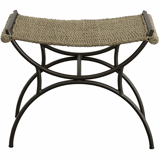 Uttermost 23770 Playa Modern Brushed Gunmetal Bench