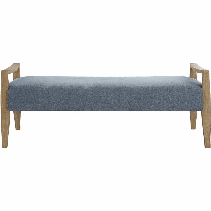 Uttermost 23829 Daylight Modern Sky Blue Bench