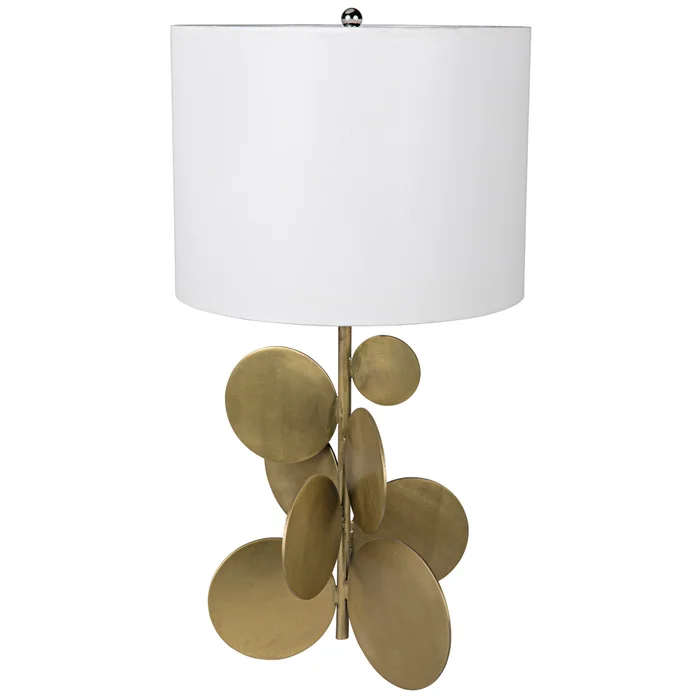 vadim table lamp with shade, metal with brass finish