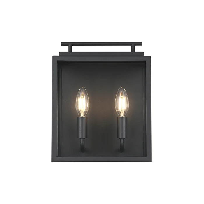 valentin 9 inch outdoor wall sconce in black