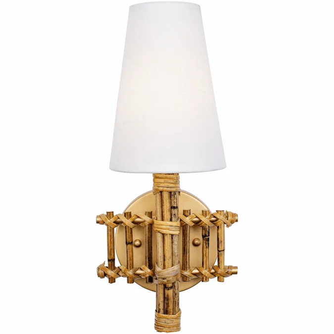 Varaluz 360W01FG Nevis Modern French Gold Wall Sconce Lighting
