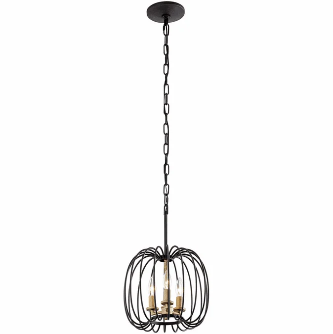 Varaluz 375M03CBHG Nico Contemporary Carbon / Havana Gold Mini Hanging Light