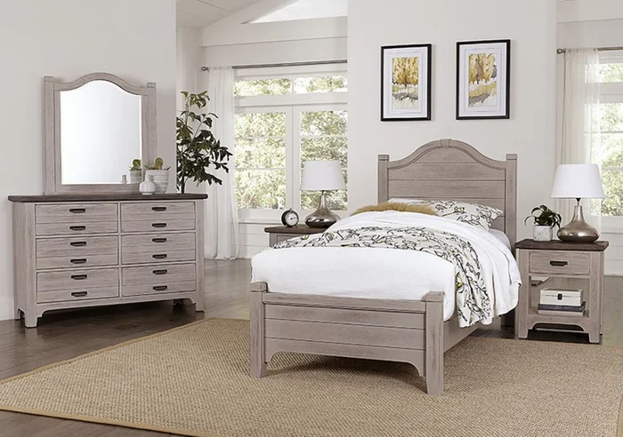 Vaughan-Bassett Bungalow 2pc Youth Arch Bedroom Set in Dover