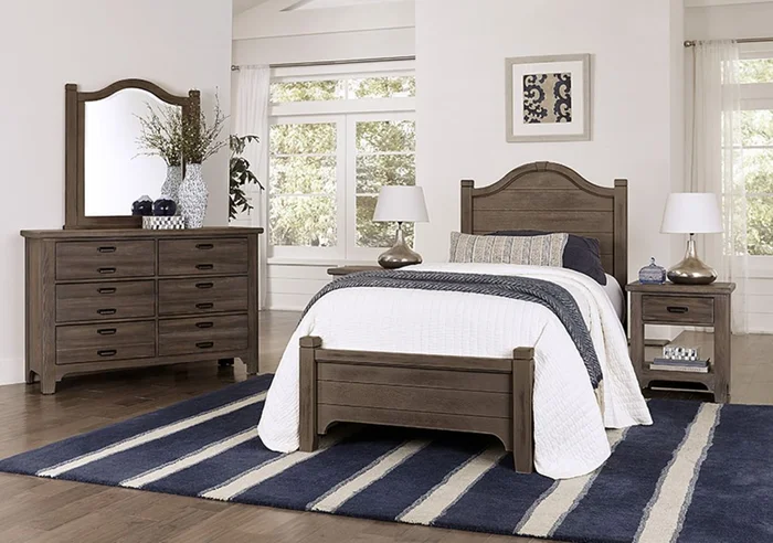 Vaughan-Bassett Bungalow 2pc Youth Arch Bedroom Set in Folkstone