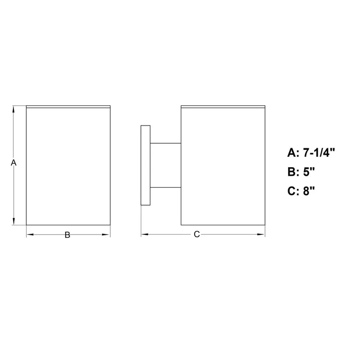 Vaxcel Chiasso 7.25″ 1-LT Outdoor Wall Light – Warm Brass – T0587