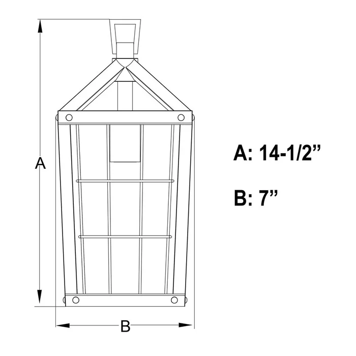 Vaxcel Gage 7″ 1-LT Outdoor Pendant – Volcanic Black – T0590