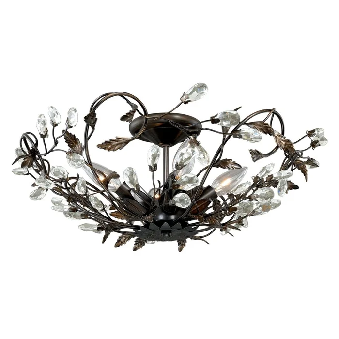 Vaxcel Jardin 17-3/4″ Semi-Flush Mount – Architectural Bronze – C0023