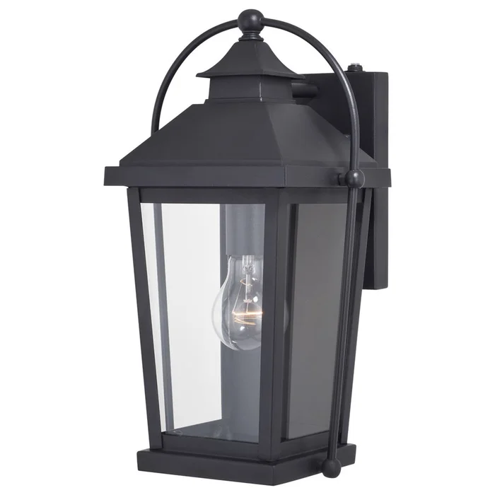 Vaxcel Lexington 1-LT Outdoor Wall Lantern – Textured Black – T0540