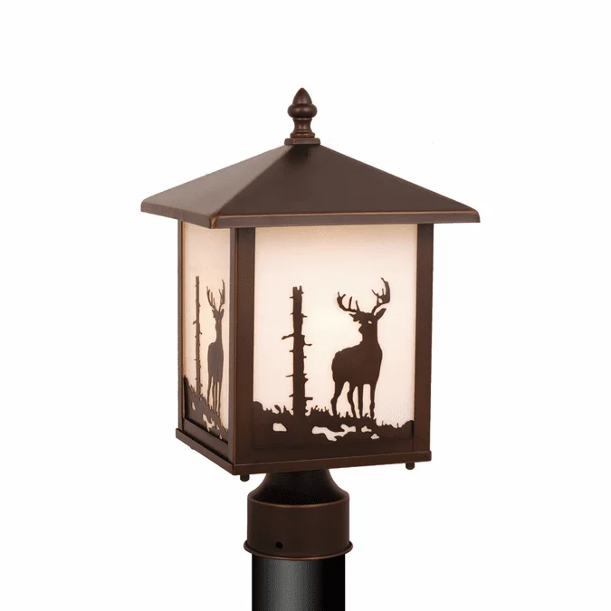 Vaxcel OP33585BBZ Bryce Burnished Bronze Finish 14″ Tall Exterior Lamp Post Light