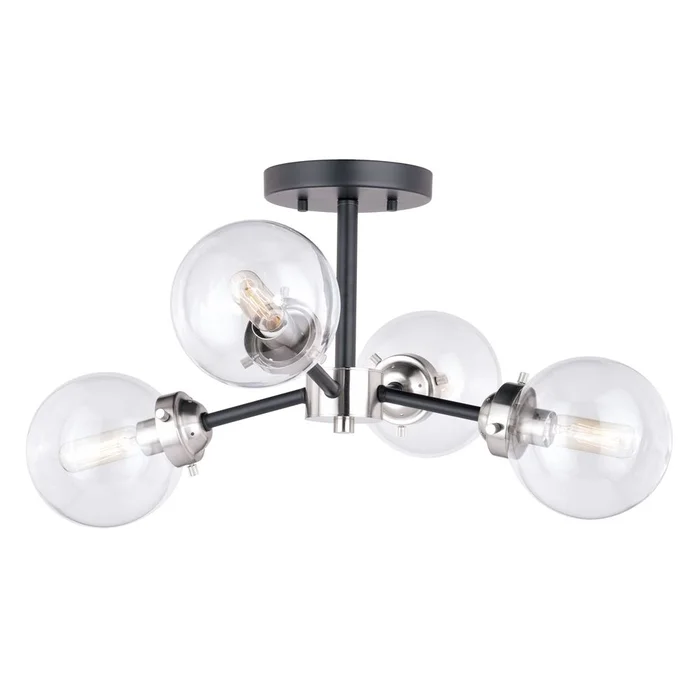 Vaxcel Orbit 20″ Semi-Flush Mount – Satin Nickel and Oil Rubbed Bronze – C0133
