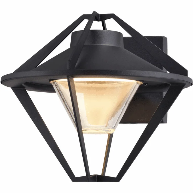 Vaxcel T0746 Jackson Contemporary Textured Black LED Exterior Wall Lighting