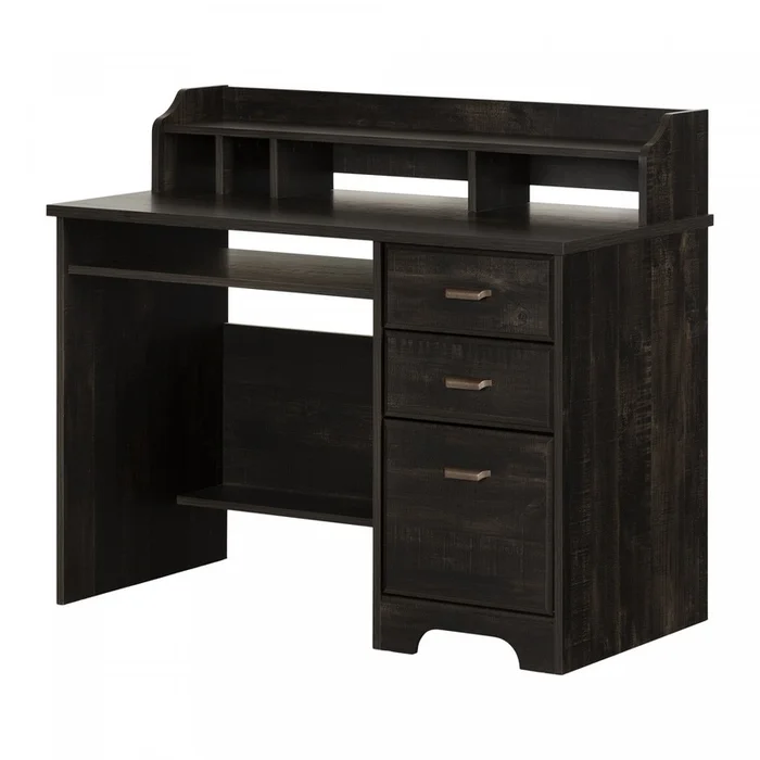 Versa Desk with Hutch – Rubbed Black | Bureau Versa avec crdence – noir antiqu | D83GZ9LB