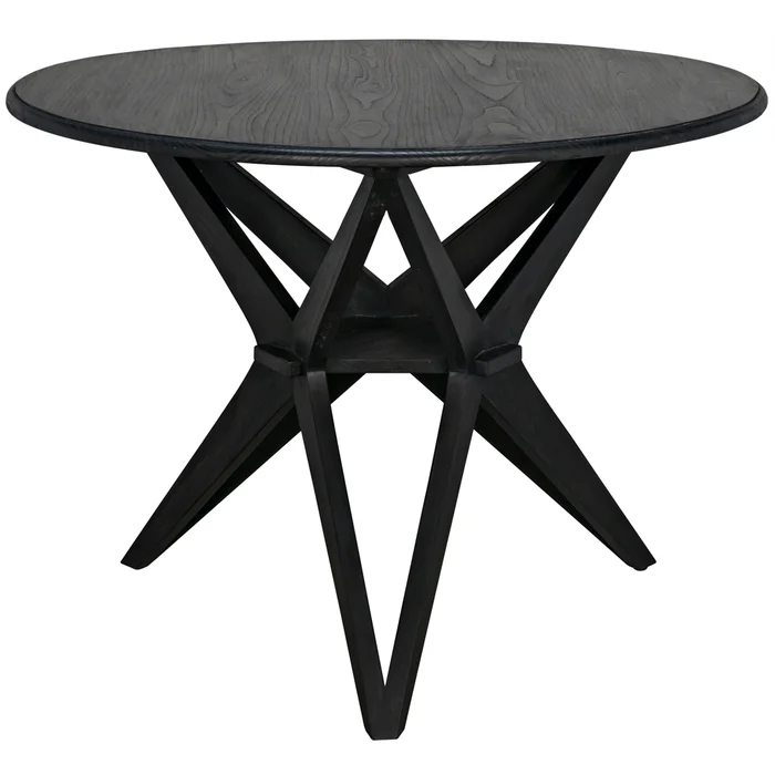 victor dining table, charcoal black