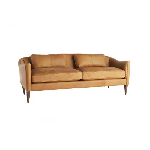 Vincent Sofa Butterscotch Leather Dark Walnut (314|8154)