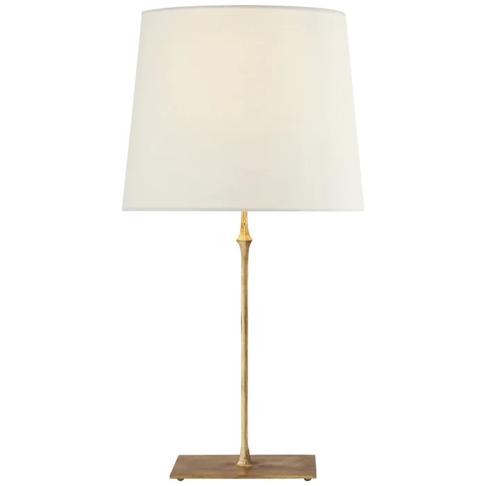 Visual Comfort Dauphine Table Lamp in Gilded Iron with Linen Shade W16″ x H31.5″