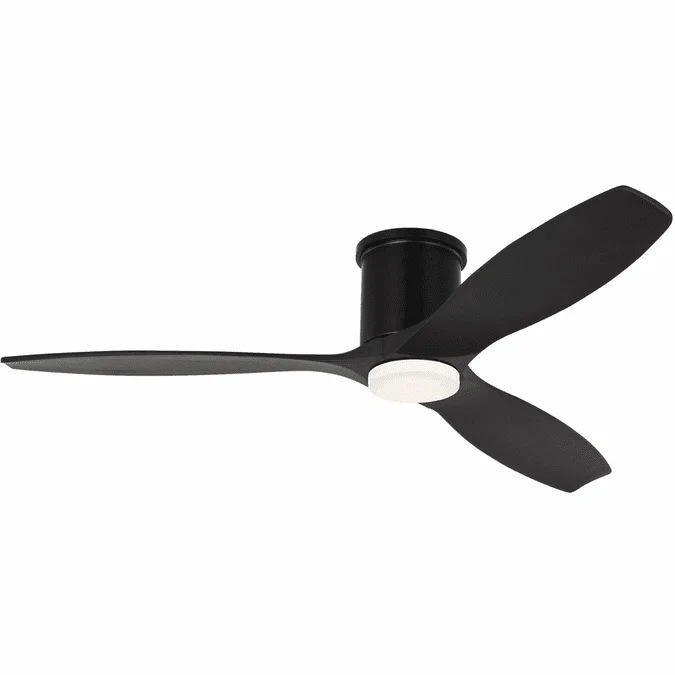 Visual Comfort Fan 3CNHSM52MBKMBKD Collins Midnight Black LED Interior/Exterior 52″ Home Ceiling Fan