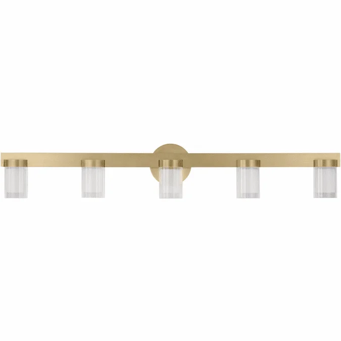 Visual Comfort Modern KWBA27627NB Esfera Modern Natural Brass LED 5-Light Bathroom Light