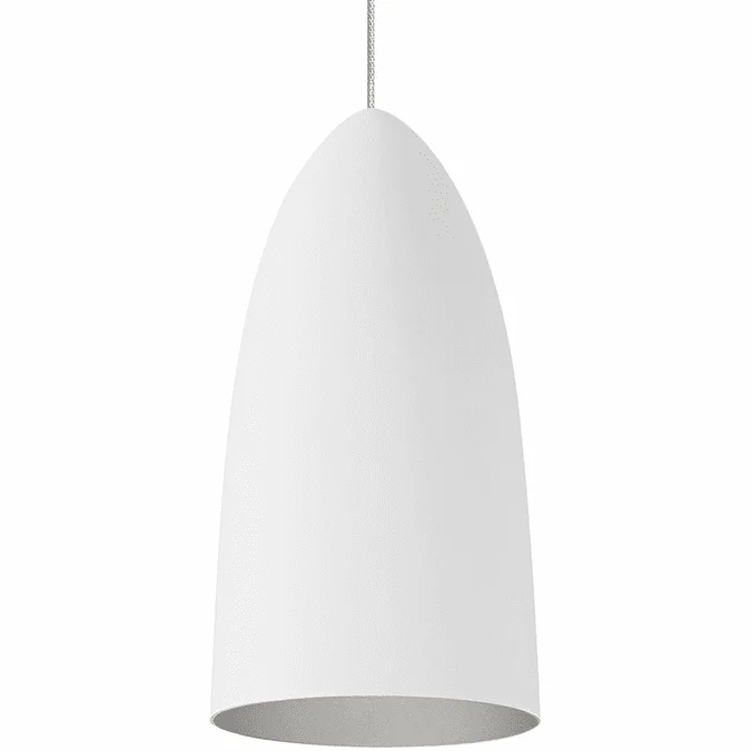 Visual Comfort Modern MINI-SIGNAL-PENDANT-WHITE-PLATINUM Mini Signal Contemporary Satin Nickel Mini Ceiling Pendant Light