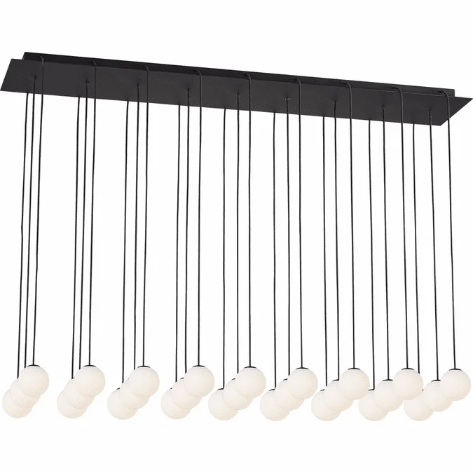 Visual Comfort Modern SLCH58727B Orbet Contemporary Nightshade Black LED Island Light Fixture