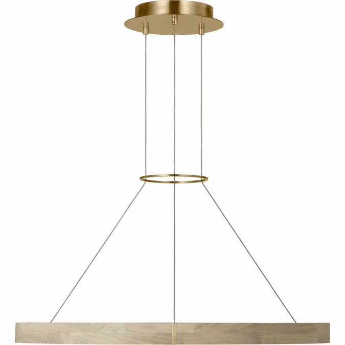Visual Comfort Modern SLCH66027HABWWO Ashok Modern Hand Rubbed Antique Brass LED Ceiling Chandelier