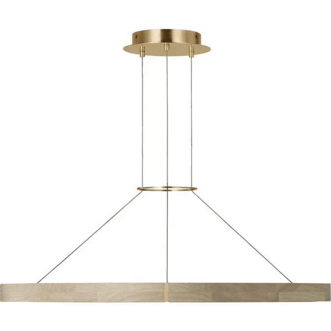 Visual Comfort Modern SLCH66127HABWWO Ashok Modern Hand Rubbed Antique Brass LED Hanging Chandelier