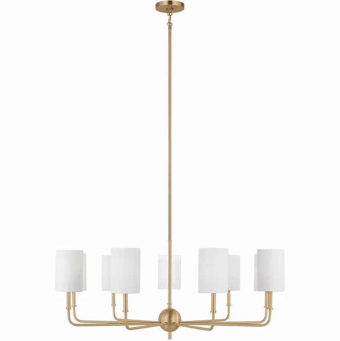 Visual Comfort Studio 3109309EN-848 Foxdale Satin Brass 36″ Chandelier Light