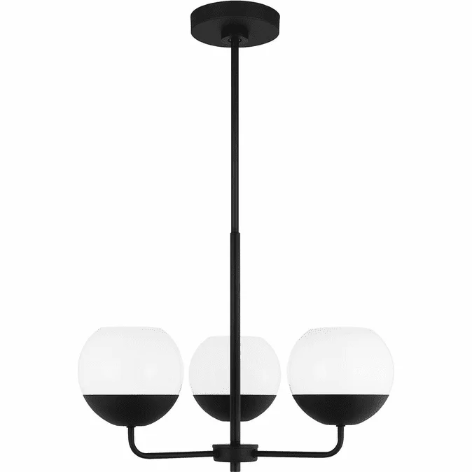Visual Comfort Studio 3168103-112 Alvin Modern Midnight Black 20″ Mini Chandelier Lamp