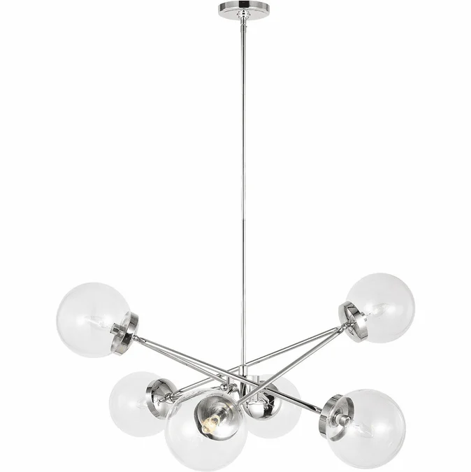 Visual Comfort Studio 3182706EN-05 Tierney Modern Chrome LED Pendant Light Fixture