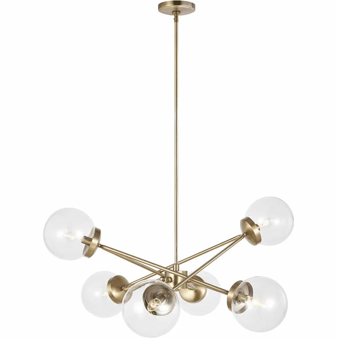 Visual Comfort Studio 3182706EN-848 Tierney Modern Satin Brass LED Pendant Lighting