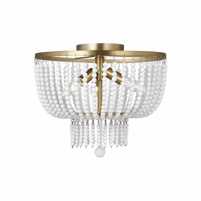 Visual Comfort Studio 7780703-848 Jackie Modern Satin Brass Flush Mount Lighting