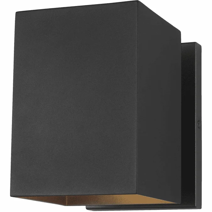 Visual Comfort Studio 8531701-12 Pohl Modern Black Outdoor 7″ Wall Sconce Lighting