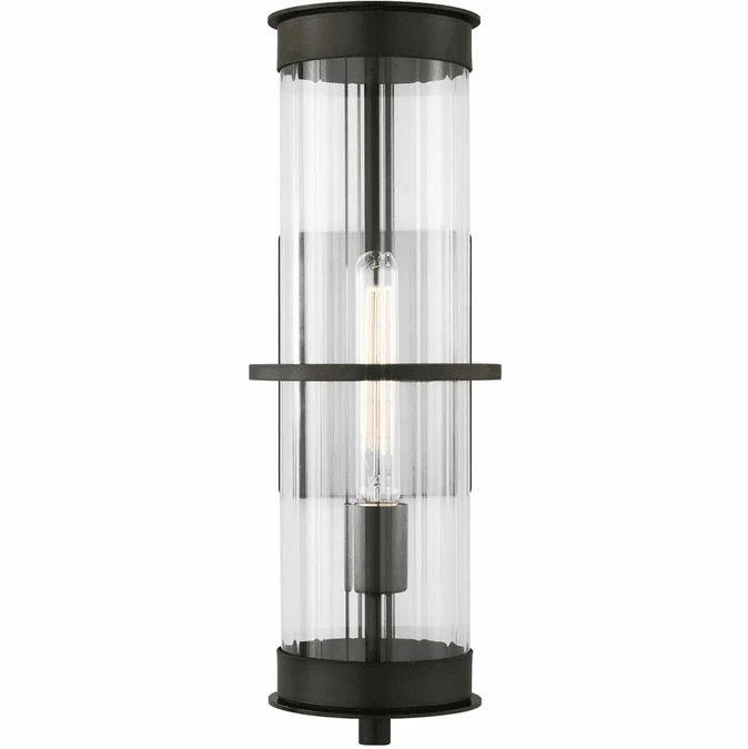 Visual Comfort Studio 8726701-71 Alcona Contemporary Antique Bronze 18″ Outdoor Wall Sconce Lighting