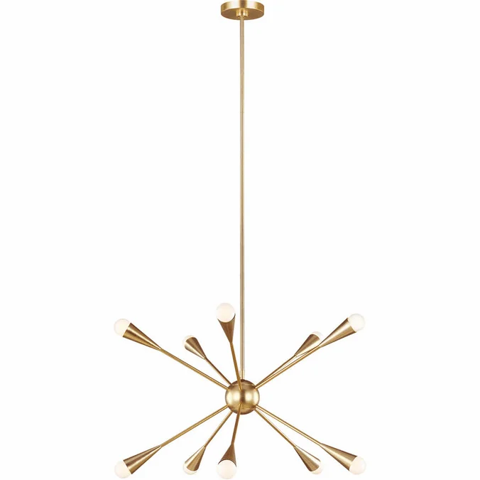 Visual Comfort Studio EC10310BBS Jax Contemporary Burnished Brass 27″ Chandelier Light