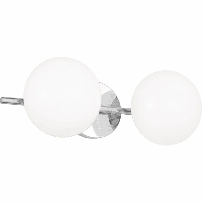 Visual Comfort Studio EV1012CH Lune Modern Chrome LED 2-Light Bathroom Lighting Fixture
