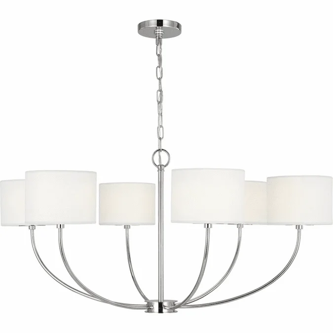 Visual Comfort Studio KSC1046PN Sawyer Modern Polished Nickel 36″ Chandelier Lighting