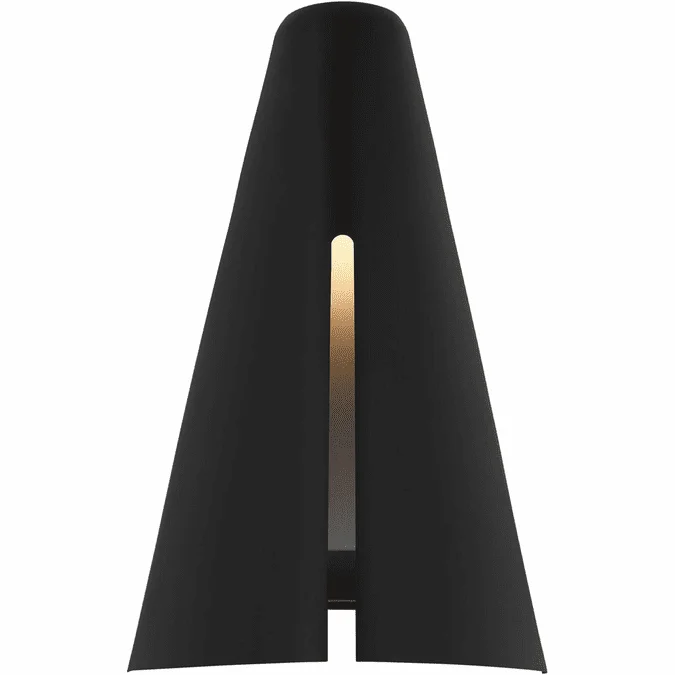 Visual Comfort Studio KW1151MBKBBS-L1 Cambre Contemporary Midnight Black and Burnished Brass LED Light Sconce