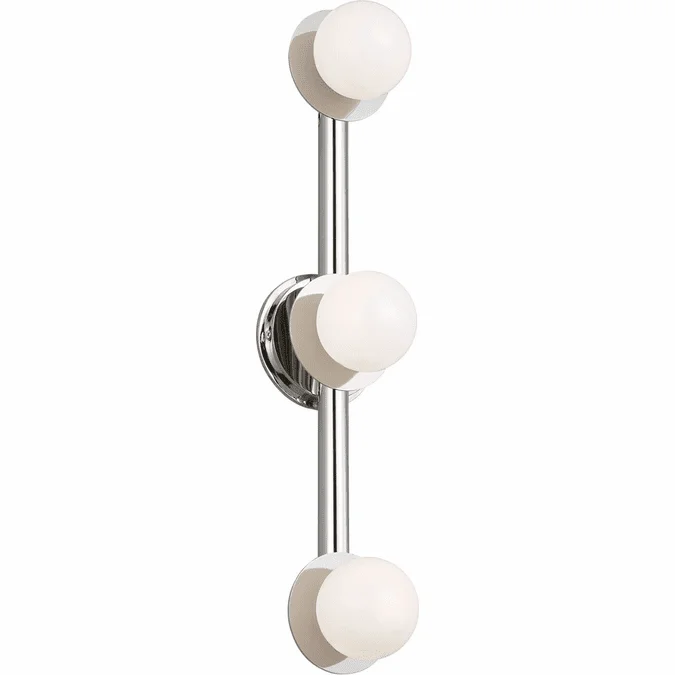 Visual Comfort Studio KWL1173PN Nodes Contemporary Polished Nickel LED Bath Wall Sconce