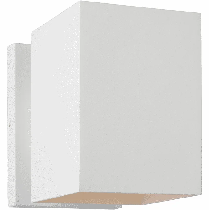 Visual Comfort Studio SLO1101OTW Pohl Contemporary Textured White Small Outdoor Wall Light Sconce